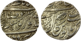 SIKH EMPIRE: AR nanakshahi rupee (11.10g), Amritsar, VS1863, KM-20.1, Herrli-01.07.04, rare date for this common type; most rupees dated VS1863 are of...