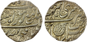 SIKH EMPIRE: AR gobindshahi rupee (11.10g), Amritsar, VS[18]99, KM-22.1, Herrli-01.21.04, VS1884 series, with full city name atop the reverse, interes...
