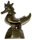 BURMA: AE opium weight (161.05g), ca. late 19th century, Gear Period A, Group 1, 54mm tall, bird-type on octagonal base with bird sign, cast to a stan...