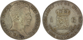 NETHERLANDS EAST INDIES: Willem I, 1815-1840, AR gulden, 1840, KM-300a, Cr-74a, nicely toned, two-year type, EF.

Estimate: USD 100 - 150