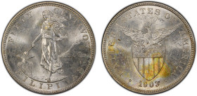 PHILIPPINES: U.S. Territory, AR 50 centavos, 1903, KM-167, a lovely lustrous example! PCGS graded MS63.

Estimate: USD 100 - 150