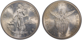 PHILIPPINES: U.S. Territory, AR 50 centavos, 1904, KM-167, Y-20, a wonderfully lustrous example! PCGS graded MS64.

Estimate: USD 100 - 150