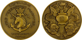 VIET NAM: Compagnie des Messageries Maritimes, AE medal (109.2g), 1952, Ruedas-110 (Marine), 59mm bronze medal for the Compagnie des Messageries Marit...