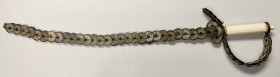 VIET NAM: "Cash Coin Sword", made of approximately 80 coins and likely sewn together in the middle of the 20th century, with coins of Annam circa 1840...