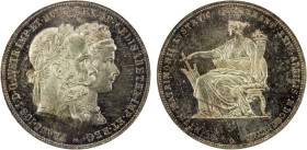 AUSTRIA: Franz Joseph I, 1848-1916, AR 2 florin, 1879, Bruce-XM5, Silver Wedding Anniversary, great luster, lightly toned, NGC graded MS64.

Estimat...