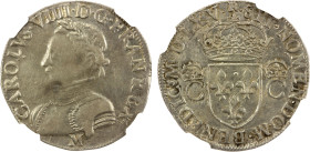 FRANCE: Charles IX, 1560-1574, AR teston, Toulouse, 1565-M, Rob-3561, Duplessy-1063, NGC graded AU55, ex Louis Baptiste DuPont Collection.

Estimate...