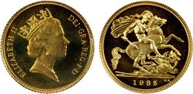 GREAT BRITAIN: Elizabeth II, 1952-2022, AV 1/2 sovereign, 1985, KM-942. Fr-425, deep cameo, Proof.

Estimate: USD 230 - 275