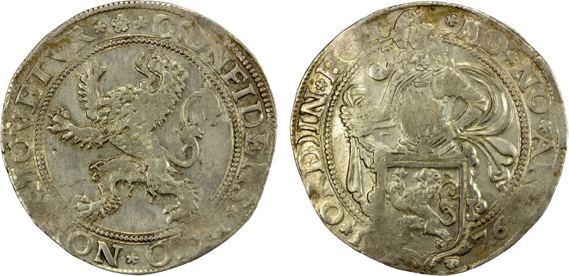 HOLLAND: United Netherlands, AR lion daalder (27.25g), 1(5)76, Dav-8838, some ar...