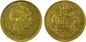 PORTUGAL: Pedro V, 1853-1861, AV 2000 reis, 1859, KM-500, Cr-121a, Gomes-P5-11.02, VF-EF, ex Joe Sedillot Collection.

Estimate: USD 200 - 250