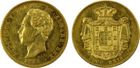 PORTUGAL: Luiz I, 1861-1889, AV 5000 reis (1/2 coroa), 1883, KM-516, Y-13, Gomes-L1-16.13, lustrous, Choice EF, ex Joe Sedillot Collection.

Estimat...