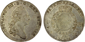 SWEDEN: Gustaf III, 1771-1792, AR riksdaler, 1776/5, KM-514, Dav-1735, initials OL, light reverse adjustment marks, EF-AU, ex Joe Sedillot Collection....