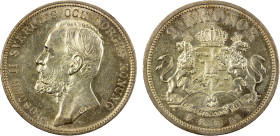 SWEDEN: Oscar II, 1872-1907, AR 2 kronor, 1898, KM-761, Y-30, initials EB, very lustrous with very light peripheral tone, AU, ex Joe Sedillot Collecti...