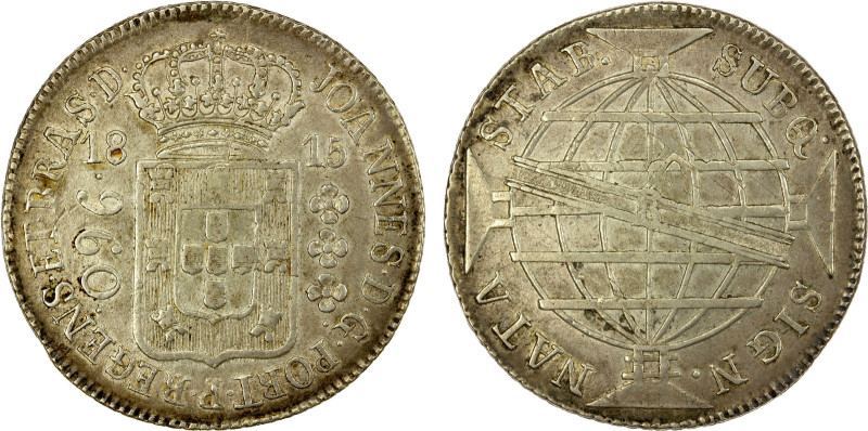 BRAZIL: João VI, Prince Regent, 1799-1816, AR 960 reis, 1815-R, KM-307.3, struck...