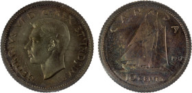 CANADA: George VI, 1936-1952, AR 10 cents, 1937, KM-34, light iridescent toning, ICCS graded Specimen 66 Matte.

Estimate: USD 100 - 150