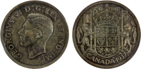 CANADA: George VI, 1936-1952, AR 50 cents, 1937, KM-36, ICCS graded Specimen 65 Matte.

Estimate: USD 100 - 150