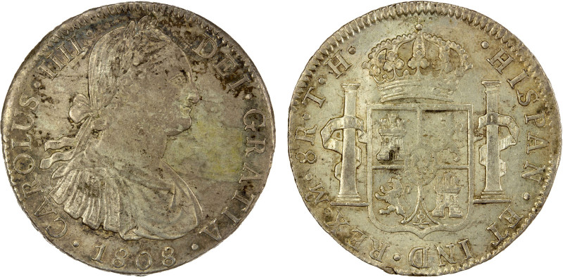 MEXICO: Carlos IV, 1788-1808, AR 8 reales, 1808-Mo, KM-109, Yonaka-M8-108, assay...