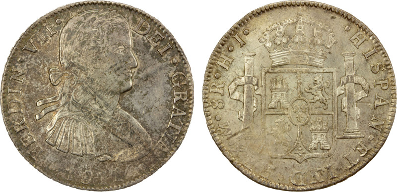 MEXICO: Fernando VII, 1808-1821, AR 8 reales, 1811-Mo, KM-110, Yonaka-M8-111, as...