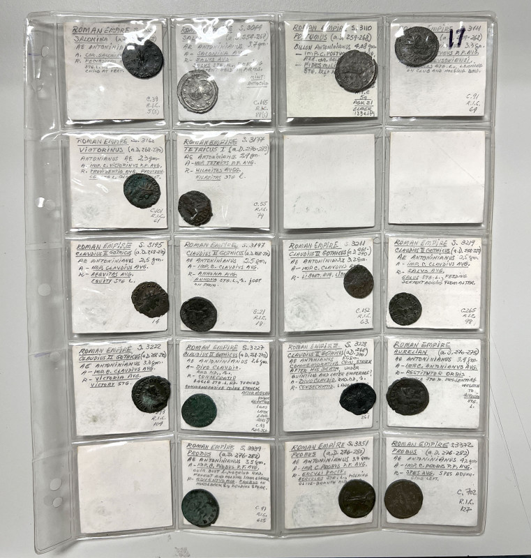 ROMAN EMPIRE: LOT of 70 coins, 52 of various rulers from Salonina to Honorius (i...