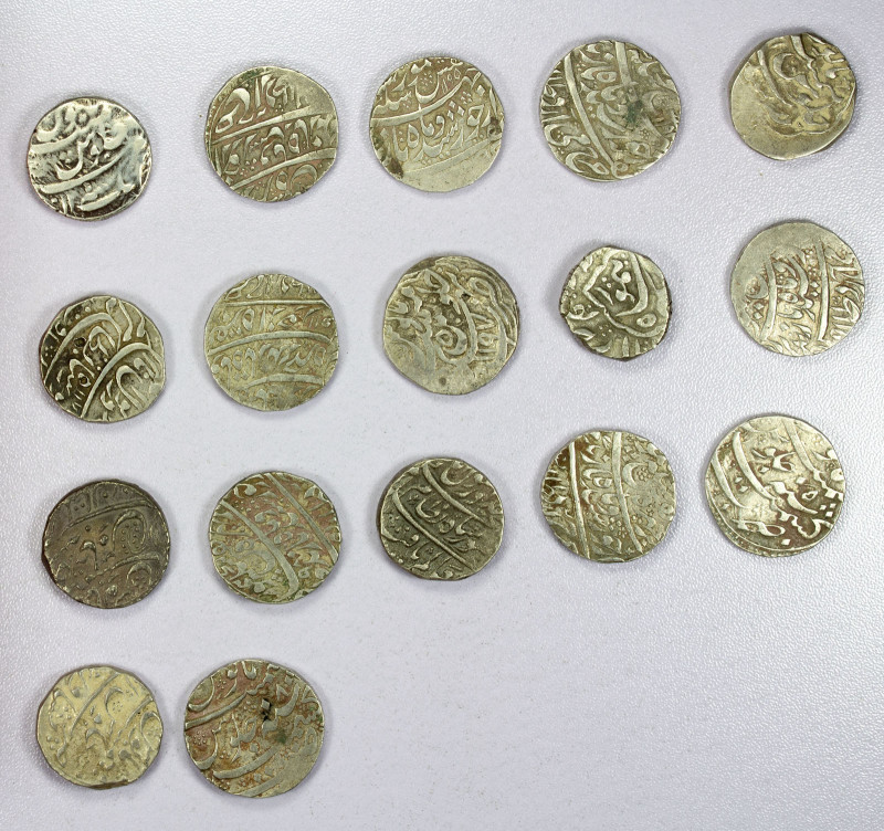 DURRANI: Taimur Shah, 1772-1793, LOT of 17 silver rupees, including Kashmir: (9 ...