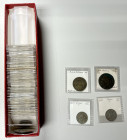 WORLDWIDE: LOT of 56 coins and imitations, including Bolivia (1 pc, contemporary imitation), British North Borneo (1, contemporary imitation), China/C...