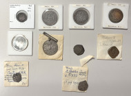 WORLDWIDE: LOT of 10 coins and medals, including Bolivia (1 pc), Central American Republic (1, pierced), Mexico (1), Mexico/Revolutionary/Guerrero (1)...