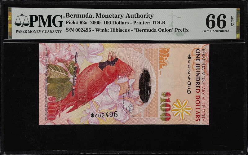 BERMUDA. Bermuda Monetary Authority. 100 Dollars, 2009. P-62a. PMG Gem Uncircula...