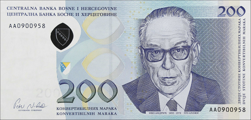 BOSNIA AND HERZEGOVINA. Centralna Banka Bosne i Hercegovine. 200 Konvertibilnih ...