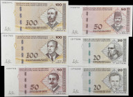 BOSNIA AND HERZEGOVINA. Lot of (6). Centralna Banka Bosne i Hercegovine. 20, 50 & 100 Konvertibilnih Maraka, 2012. P-82a, 83a, 84a, 85a, 86a & 87a. Un...