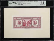 BRAZIL. Banco do Brasil. 50 Mil Reis, ND (1923). P-119p2. Back Proof. PMG Choice Uncirculated 64.

Estimate: $50.00- $150.00