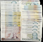 BRAZIL. Lot of (137). Banco Central do Brasil. Mixed Denominations, ND (1986-93). P-Various. Extremely Fine to Uncirculated.
Some consecutive notes a...