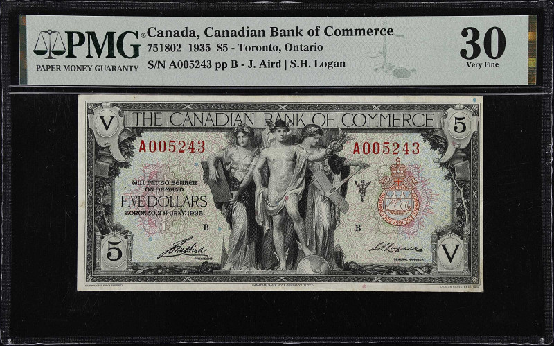 CANADA. Canadian Bank of Commerce. 5 Dollars, 1935. P-CH# 75-18-02. PMG Very Fin...