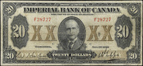 CANADA. Imperial Bank of Canada. 20 Dollars, 1923. CH# 375-18-10. Very Fine.
Very Fine.

Estimate: $200.00- $300.00