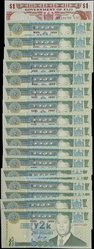 FIJI. Lot of (19). Government of Fiji - Currency Board & Reserve Bank of Fiji. 1...