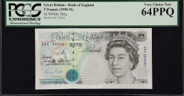 GREAT BRITAIN. Lot of (2). Bank of England. 5 & 10 Pounds, ND (1964-91). P-376a & 382a. PCGS Currency Very Choice New 64 PPQ to ICG Choice Uncirculate...