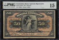 GUATEMALA. Banco Agricola Hipotecario. 50 Pesos, 1917. P-S104a. PMG Choice Fine 15.
PMG Choice Fine 15.

Estimate: $200.00- $400.00
