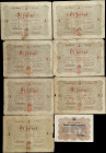 HUNGARY. Lot of (7). Ministry of Finance & National Army Defense Committee. 5 Forint & 15 Pengo Krajczarra, 1848-49. P-S116a, S116b & S121. Gem Uncirc...