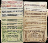 HUNGARY. Lot of (135). Penzugyminiszterium. Mixed Denominations, 1946. P-Various. Good to About Uncirculated.
Damage/issues are found on some of the ...