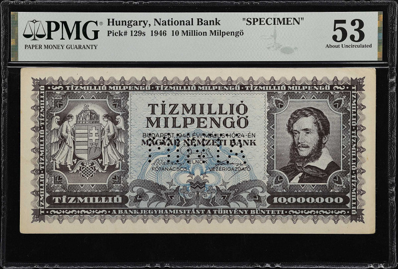 HUNGARY. Magyar Nemzeti Bank. 500 Forint & 10 Million Milpengo, 1946-2022. P-129...