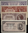 HUNGARY. Lot of (4). Magyar Nemzeti Bank. 10,000, 100,000, 1,000,000 & 10,000,000 Pengo, 1946. P-132, 133, 134 & 135. About Uncirculated to Uncirculat...