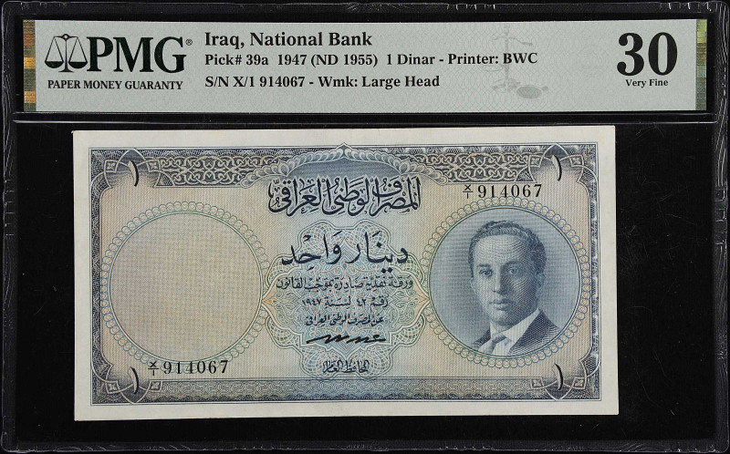 IRAQ. National Bank of Iraq. 1 Dinar, 1947 (ND 1955). P-39a. PMG Very Fine 30.
...