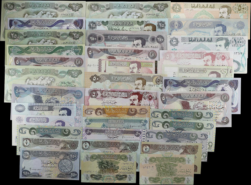 IRAQ. Lot of (36). Central Bank of Iraq. Mixed Denominations, 1980s-2000s. P-Var...