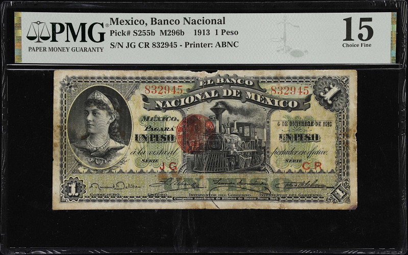 MEXICO. Lot of (2). Banco Nacional de Mexico. 1 & 5 Pesos, 1901-13. P-S255b & S2...