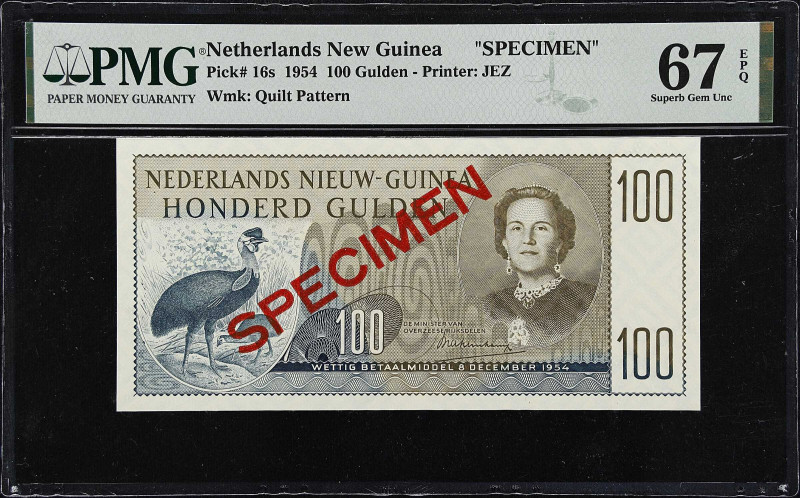 NETHERLANDS NEW GUINEA. Ministerie van Overzeesche Rijksdelen. 100 Gulden, 1954....