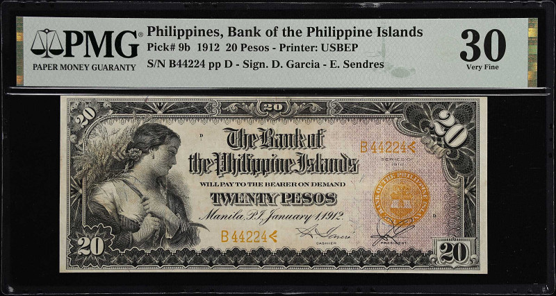 PHILIPPINES. Bank of the Philippine Islands. 20 Pesos, 1912. P-9b. PMG Very Fine...