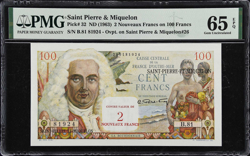 SAINT PIERRE & MIQUELON. Caisse Centrale de la France d'Outre-Mer. 2 Nouveaux Fr...