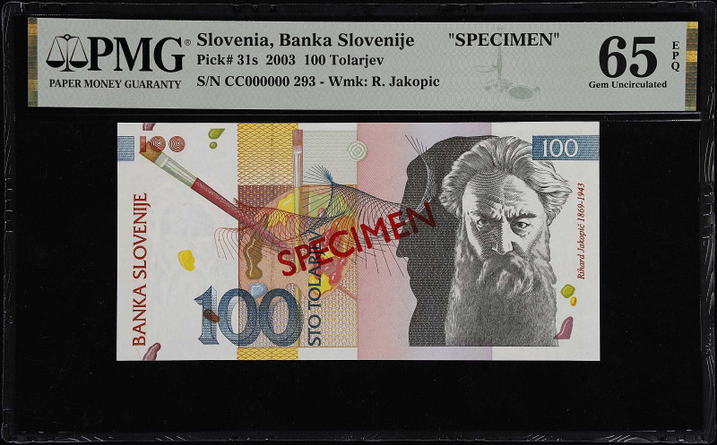 SLOVENIA. Lot of (4). Banka Slovenije. 100, 200, 500 & 1000 Tolarjev, 2001-03. P...