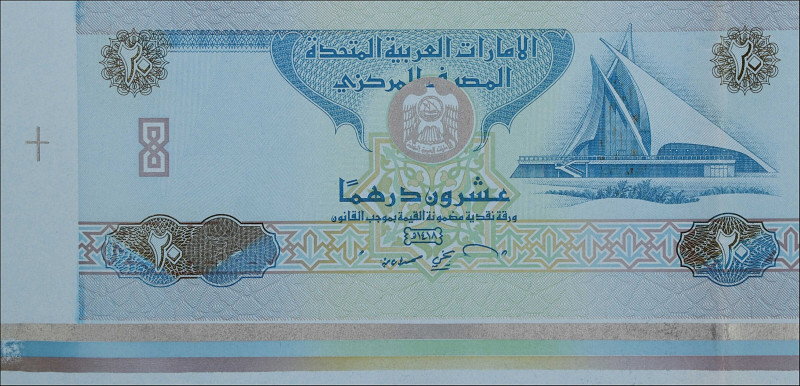 UNITED ARAB EMIRATES. United Arab Emirates Central Bank. 20 Dirhams, 2007. P-21c...