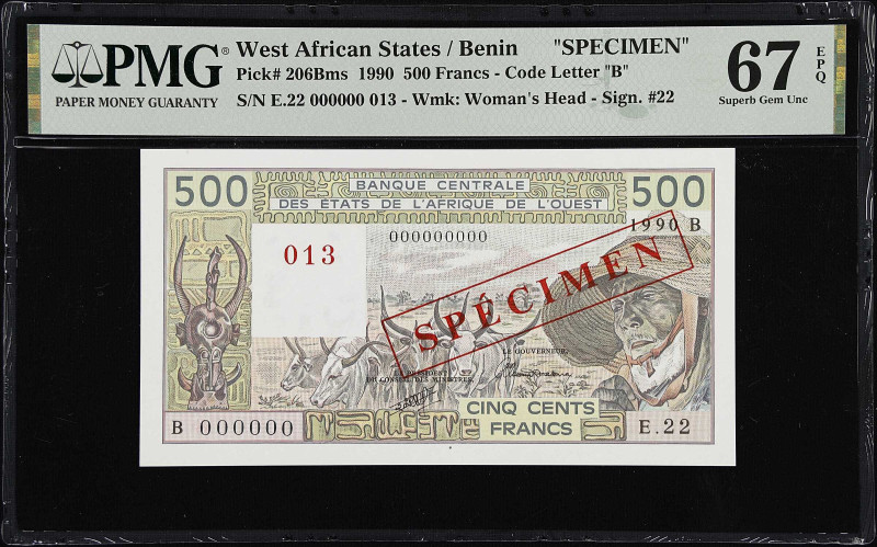 WEST AFRICAN STATES. Lot of (4). Banque Centrale des Etats de l'Afrique de l'Oue...