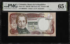 MIXED LOTS. Lot of (8). Banco de la Republica & Banco Central de Costa Rica. 100 Colones & 500 Pesos Oro, 1990-93. P-261a & 431. PMG Choice Uncirculat...