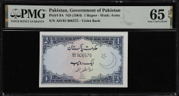 MIXED LOTS. Pakistan & Philippines. Lot of (2). Government of Pakistan & Bangko Sentral. 1 Rupee & 5 Piso, 1949 (ND 1978) & ND (1964). P-9A & 160a*. P...